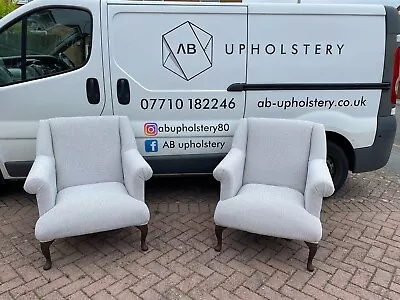 2 Handmade / Fireside  Occasional Chairs Laura Ashley Styl - In 100+ Fabrics • £1150