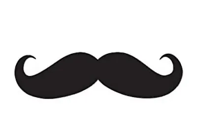 Mustache Decal Sticker 7.75  /  16  OR 24  For Car / Room / Party St-72 • $3.50