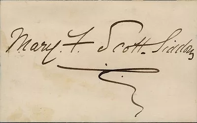 19th Century Actress MARY F. SCOTT-SIDDONS Autograph • $30