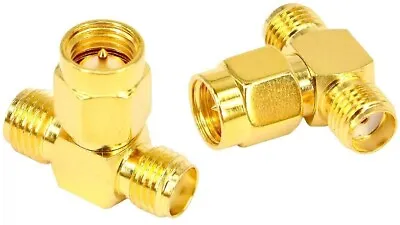 £3.85 • Buy SMA Male To Two SMA Female T Connector Adapter Splitter Connector X1         784