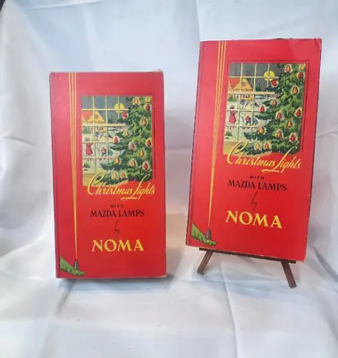 2 Noma Christmas Lights W/ Mazda Lamps C7 Bulbs Bakelite Plugs Original Box 1939 • $29.95