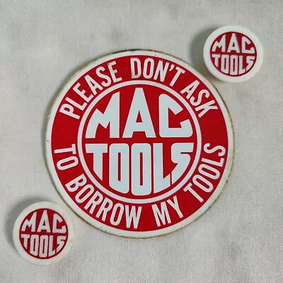 Vintage MAC Tools Sticker 4 1/2  Diameter & MAC Tools Magnets Lot • $19.99