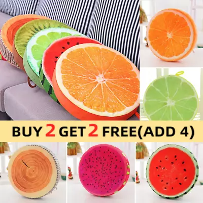 Realistic Fruit Seat Pads Round Chair Cushions Funny Garden Dining Outdoor • £6.99
