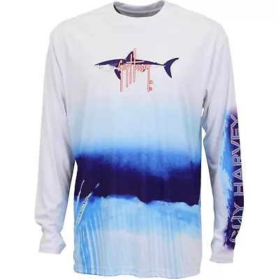 Guy Harvey Mako Shark L/S Performance Shirt..New W/Tags..Fast Ship..Size XL • $41.95