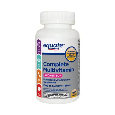 Equate Complete Multivitamin/Multimineral Supplement Tablets Women 50+ 100 Cou • $11.82