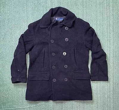 Vintage Polo Ralph Lauren Wool Pea Coat Jacket Size X-LARGE • $99.99