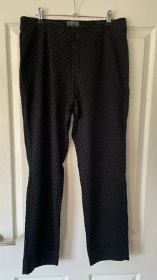 £45 • Buy OSKA Black Textured Tapered Trousers Pants UK 12 14 Medium W34