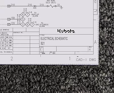 Kubota Tractor B21 Electrical Wiring Diagram Manual • $209.30