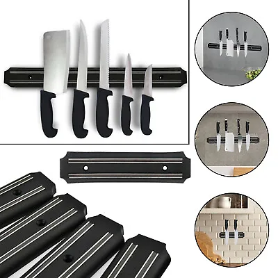 Kitchen Wall Mounted Magnetic Knife Strip Bar Utensil Holder Storage Chef Rack • £3.85