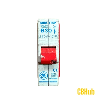 Ge Mini Trip 30a Type 2 M3 Plug Push In Mcb 30 Amp Replace Wylex Fuse With Base • £12.95