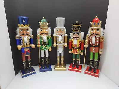 Wooden Decorative Nutcrackers 14 -15  Lot Of 5 • $35.99