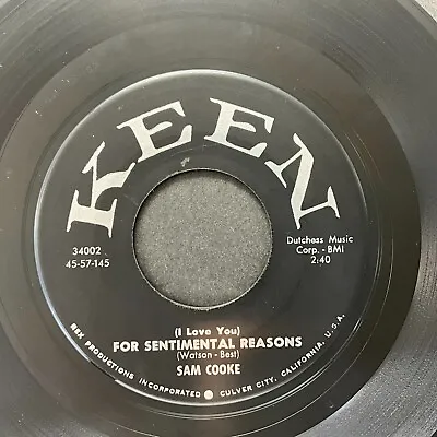 Sam Cooke (I Love You) For Sentimental Reasons / Desire Me 7  45rpm Vinyl VG+ • $12.99