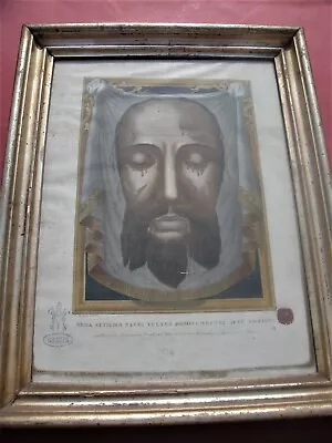 Christian Rare Large 14x18 Framed Color Relic 1800s Veil Of Veronica Sudarium • $4800