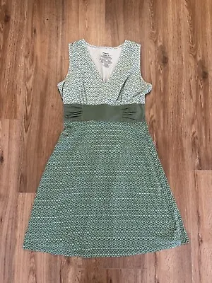 Womens Patagonia Size Med Green Floral Sun Print Margot Flare Dress Sleeveless • $14