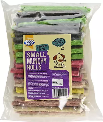 Assorted Small Munchy Rolls - Dog Chews  Pack Of 100 -Chewy Dog Treats 900 G • £7.34