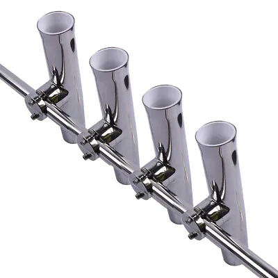 4X 316 Clamp Stainless Steel Marine Boat Fishing Rod Holder 7/8 -1   Rail Mount • $72.19