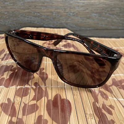 T Hilfiger Wilson MP OM563 Rectangular Sunglasses Tortoise Brown Lens 55 19 138 • $10