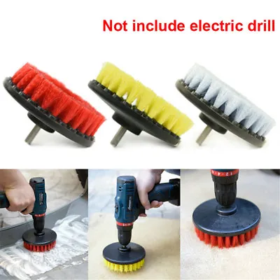 Heavy Duty 5  Round Scrub Brush With Power Drill Attachment • $7.99