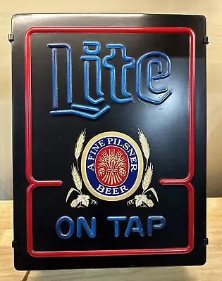 Miller Lite On Tap Lighted Bar Sign - Read Description • $49