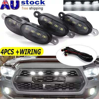 4X Front Grille LED White Lights Raptor Style Cover For F150 F250 F350 2010-2014 • $22.99