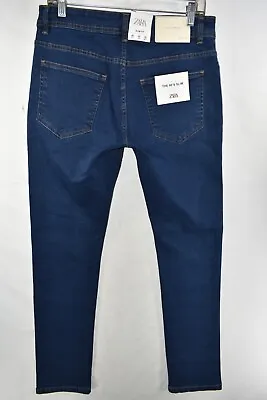 New Zara Man The 90's Slim Fit Stretch Blue Jeans Mens Size 32x32 • $31.99