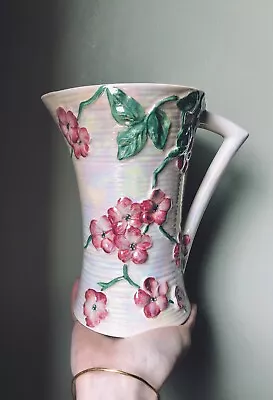 Maling Ware Lustre Jug Vase Blossom Art Deco Ceramic • £22.45