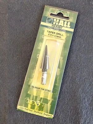 G&J Hall Hexibit Taper Cone Drill Bit Sheet Steel & Tube 3-14mm 1/4  Shank HSS • £16