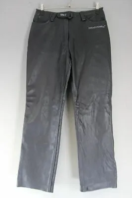 Superb Bikers Paradise Elite 2 British Made Black Cowhide Leather Jeans: Size 12 • £49