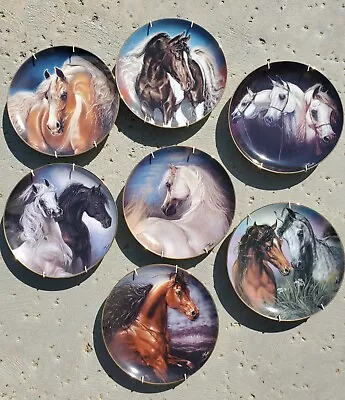 Danbury Mint Susie Morton Collector Plates Horses  Noble & Free” 1993 Lot Of 7 • $60