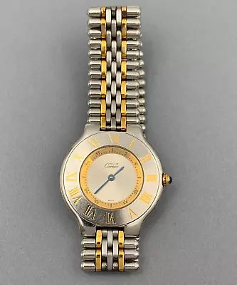 Vintage Cartier Must21 31mm Ss And Gold Watch • $1000