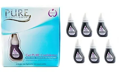 $36.50 • Buy Microblading Permanent Makeup Tattoo Ink Pigment BioTouch PURE  ALWAYS BLACK 6pc