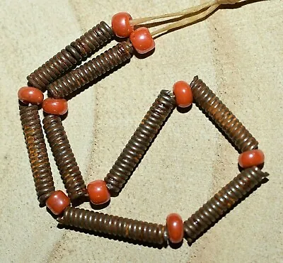 Antique Handmade African Coiled Copper Wire Metal Coil Beads Nigeria Trade Beads • $7.92