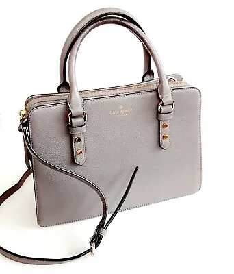 Kate Spade New York Hand Bag Shoulder Bag Grey Pebbled Leather • £55