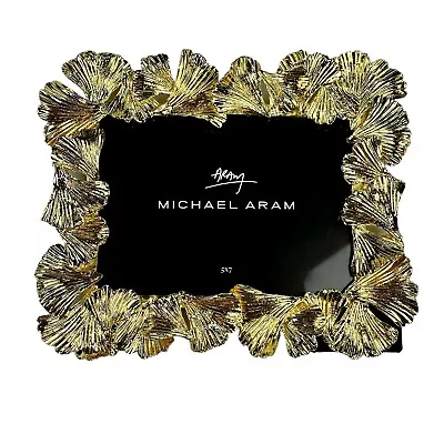 MICHAEL ARAM Golden Ginkgo Picture Frame 5 X 7 Photo • $125