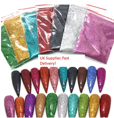 £1.69 • Buy Glitter Ultra Fine Craft Glitter Nail Glitter Dust Holographic Non Holographic 