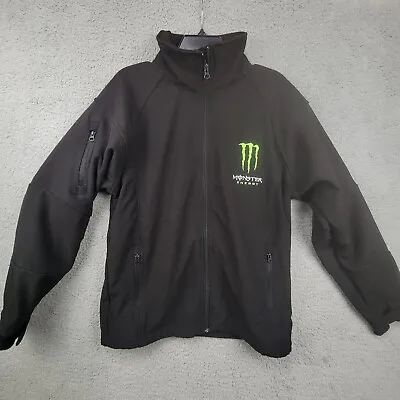 Monster Energy Medium M Black Jacket Full Zip Mens Embroidered Logo Official • $39.97