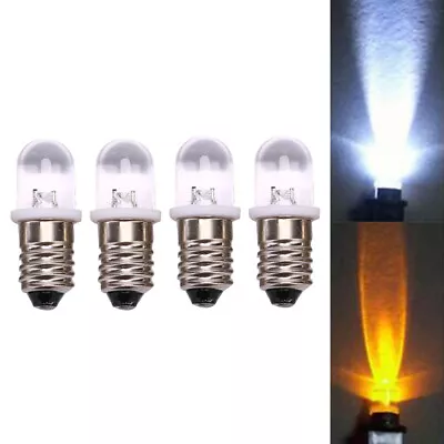 5Pcs E10 Led Bulb Dc 3V 4.5V Instrument Bulb Indicator Bulb Flashlight Bulb-lq • $3.05