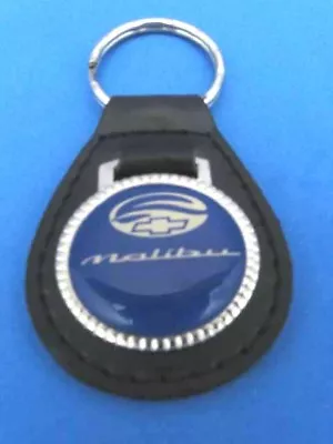 Chevy Malibu Auto Leather Keychain Key Chain Ring Fob #013 Blue • $17.99