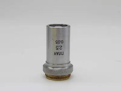 LOMO Microscope Objective PLAN 2.5 0.05 RMS Thread POL #AR19 • $89