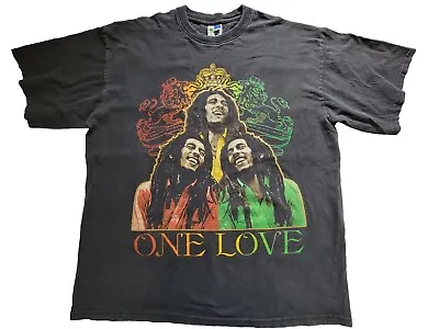 Y2K Bob Marley 3XL One Love Music Marijuana T-Shirt Phat Dog VTG Trinity Rasta • $39.95