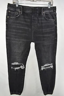 American Eagle Jogger Airflex + Jeans Mens Size M Medium Black Meas. 34x27 • $21.99