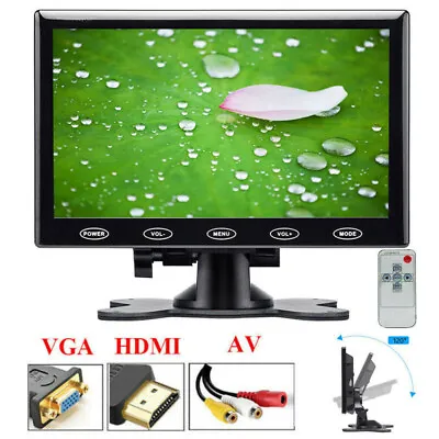 7  Security Monitor HD LCD HDMI VGA TFT Display Screen Speaker Remote Control • £53.99