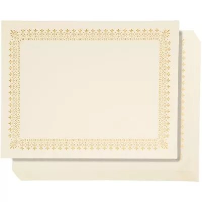 48 Pack Blank Certificate Award Printer Paper Gold Foil Border 8.5  X 11  • $15.79
