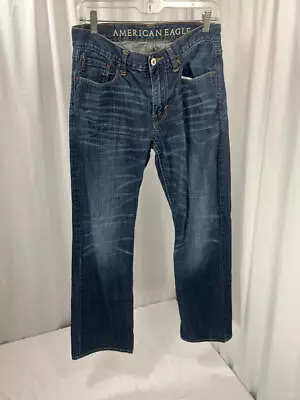 American Eagle Low Rise Boot Cut Jeans Size 30 X 32 Men’s Dark Wash • $24.99