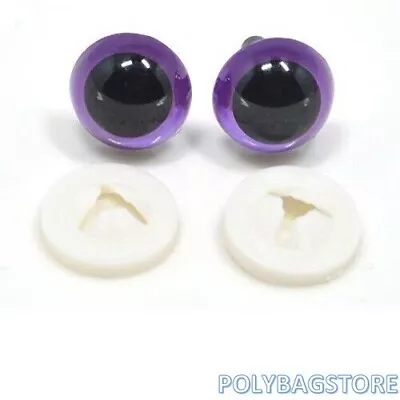£5.36 • Buy PURPLE CRYSTAL EYES - PLASTIC BACKS - Teddy Bear Making Soft Toy Doll Animal