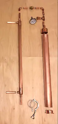 2  Moonshine Still Distilling Beer Keg Kit DIY Copper Pipe Column Tri Clamp • $153