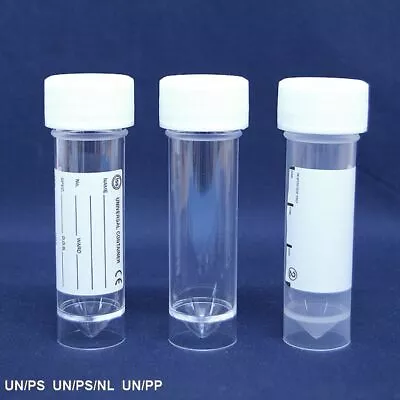 Urine Sample Bottle With Printed Label - Pack Of 5102550100400 • £4.85