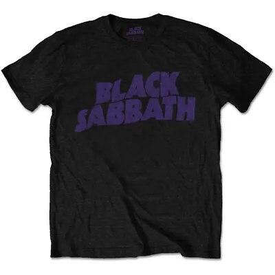 Black Sabbath Wavy Logo Vintage T-Shirt Black New • $24.70