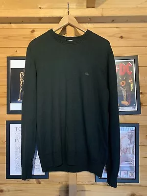 Lacoste Dark Green Pure New Wool Jumper XL Worn 3-4 Times • £1.20