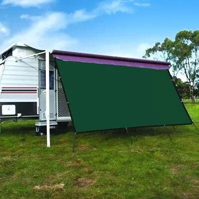 Shatex RV Awning Privacy Screen Shade Panel Kit Sunblock Shade Drop Dark Green • $30.99